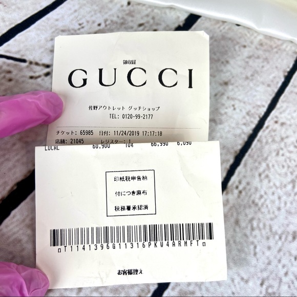 Gucci Marmont Gold Butterfly pink leather wallet crossbody - Picture 12 of 13